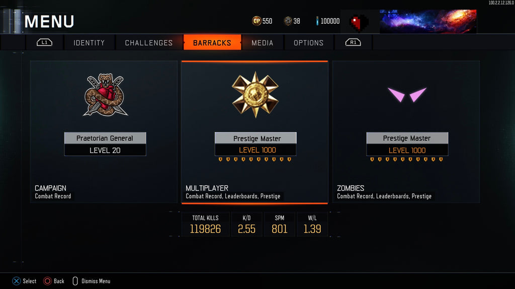 BO3 | Black ops 3 | Level 1000 + Dark Matter + UNLOCK ALL (ALL SPECIALIST) *PS4/5*